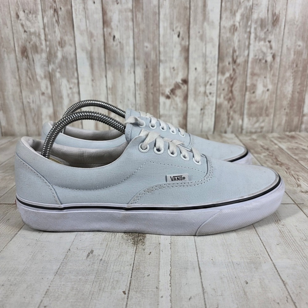 Vans Era Light Blue Canvas Low Top Skate Shoes Womens 11 Mens 9.5 507698